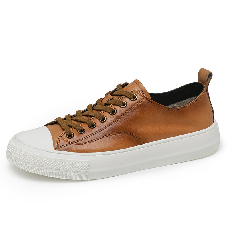 Men's High-End Designer-Style Leather Casual Sneakers